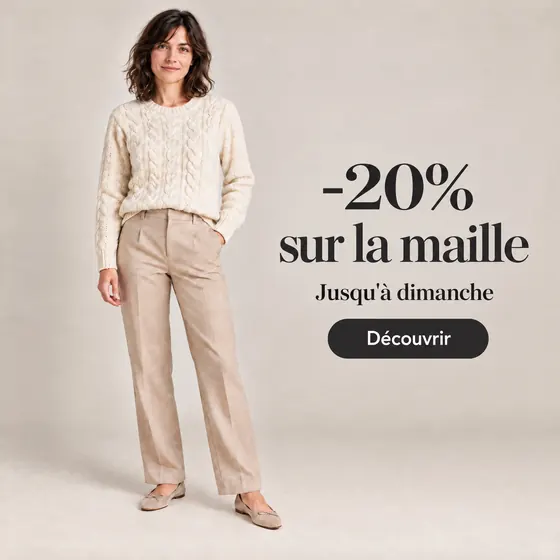 The same knitwear ad localized for France