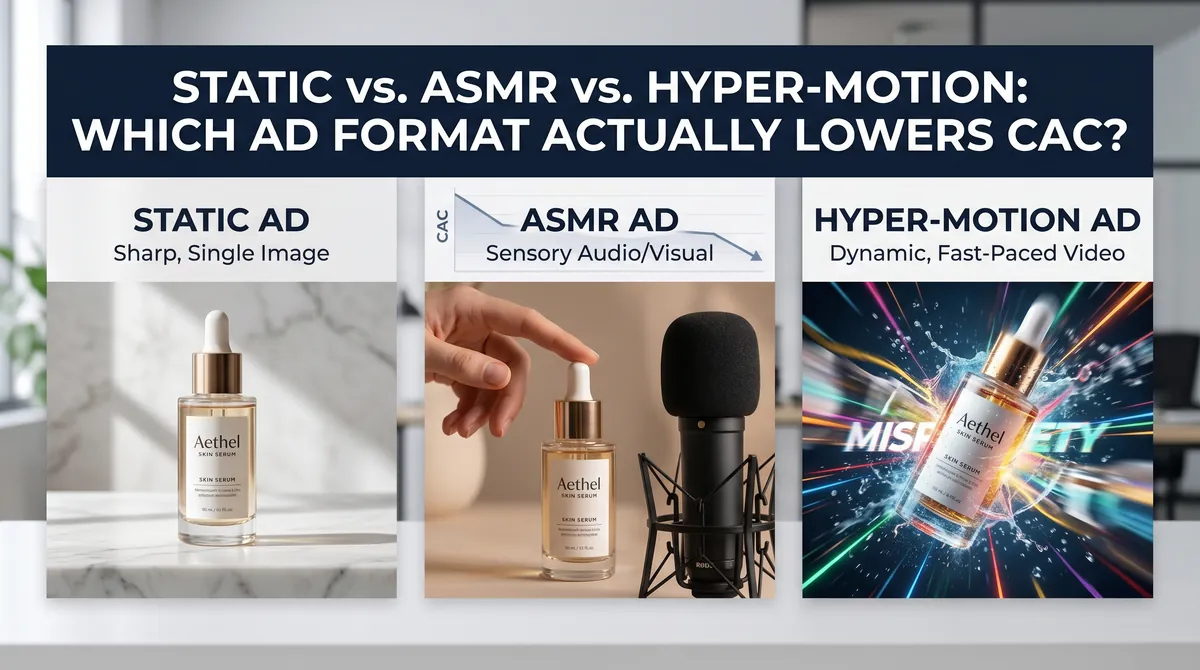 Static vs. ASMR vs. Hyper-Motion: Which Ad Format Actually Lowers CAC?